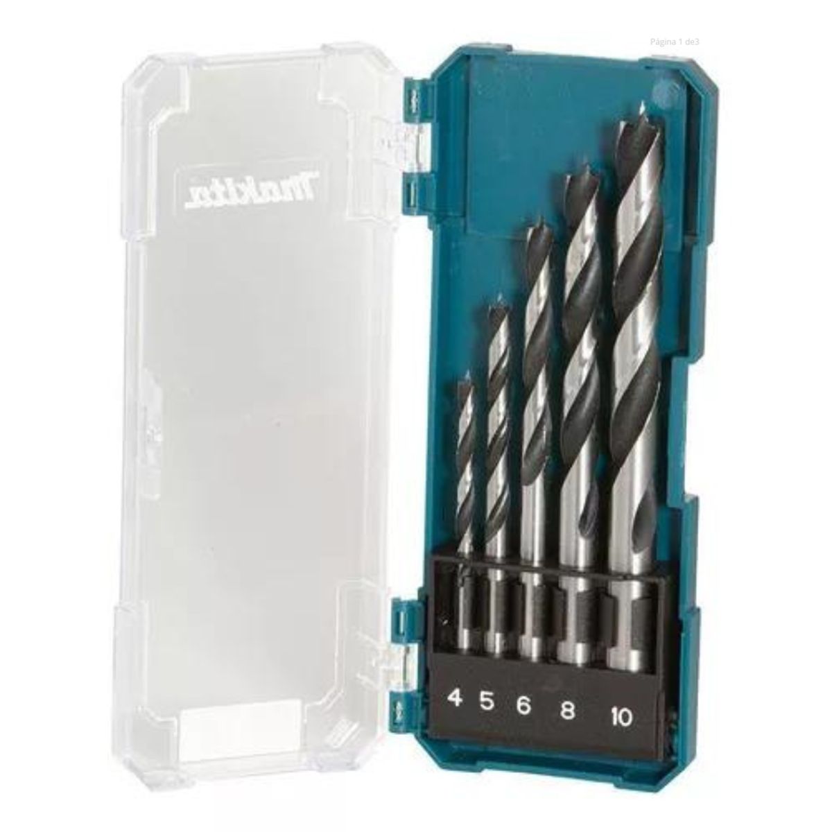 MAKITA - Set 5 Brocas Madera Hss 4,5,6,8 Y 10mm D-72861