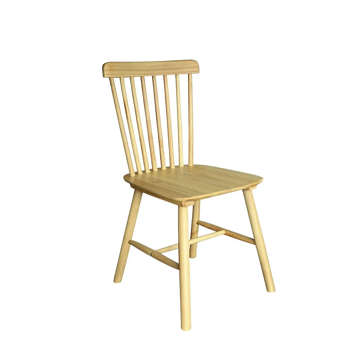 NECTAR - Silla Windsor Natural de Madera de Caucho Estilo Rústico y Atemporal