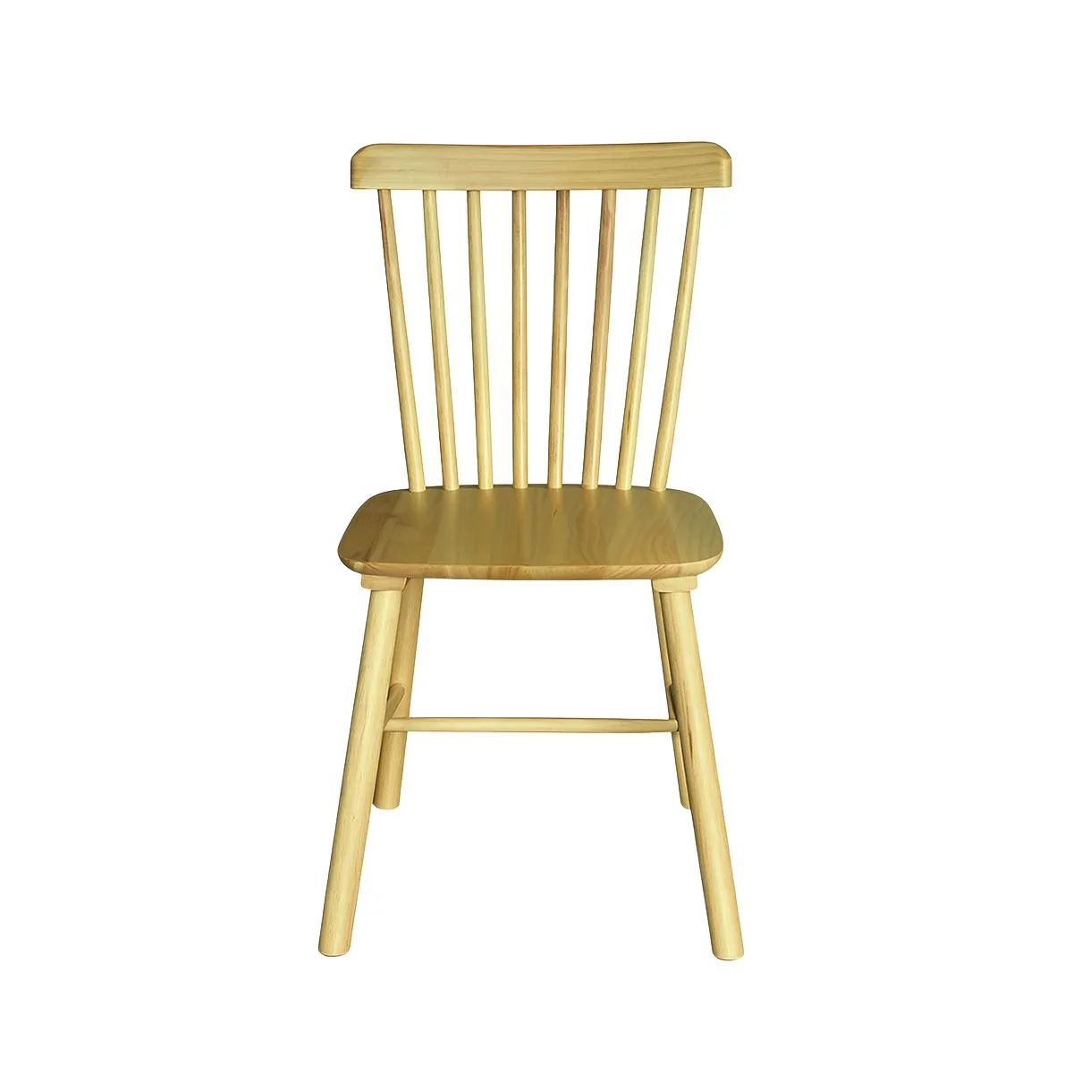 NECTAR - Silla Windsor Natural de Madera de Caucho Estilo Rústico y Atemporal