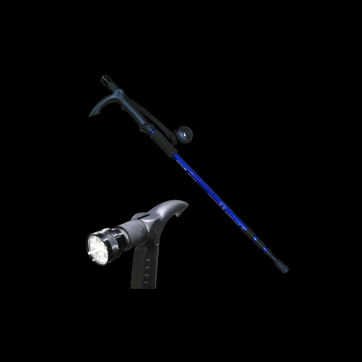 FOUR - Bastón de Trekking Aluminio con Luz Plegable