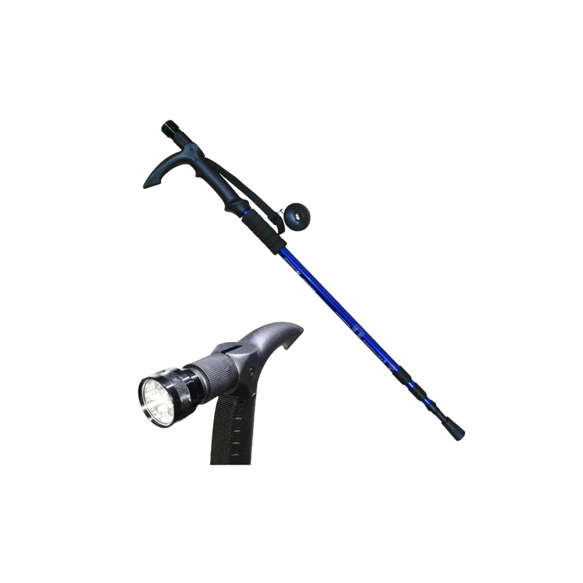 FOUR - Bastón de Trekking Aluminio con Luz Plegable