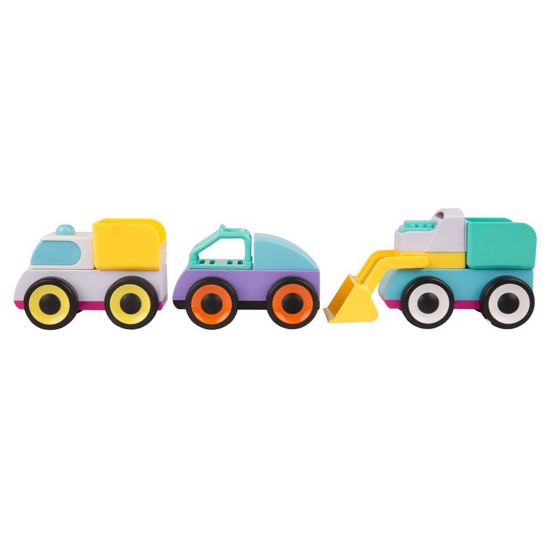 PLAYGRO - Set de Autos PLAYGRO Construye Mezcla y Juega