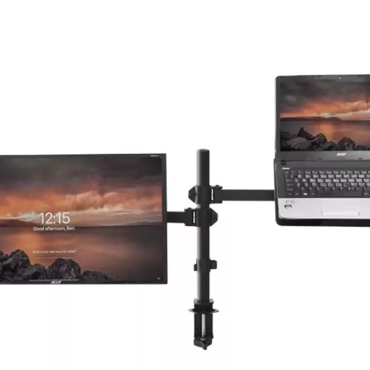 MUNDO MAGIA - Soporte Monitor Y Notebook Brazo Articulado Escritorio