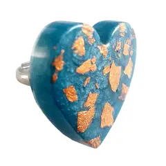 CATHALIFAUDJOYAS - Anillo corazon resina