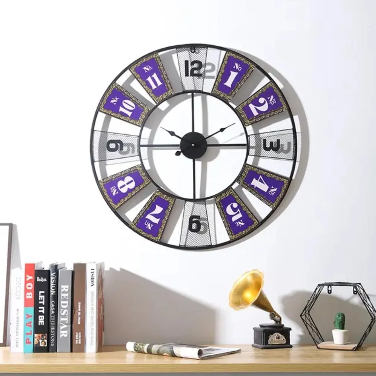 GENERICO - RELOJ MURAL METAL ESTILO  VINTAGE