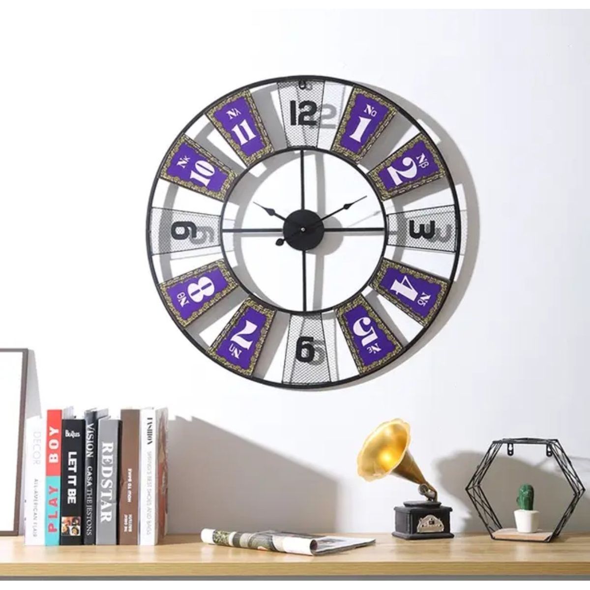 GENERICO - RELOJ MURAL METAL ESTILO  VINTAGE