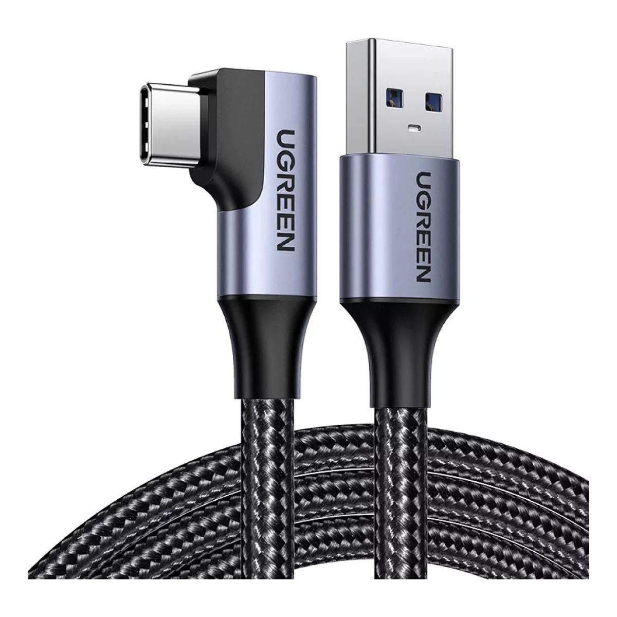 UGREEN - Ugreen Cable Cargador USB A a Tipo C 90° 2 Metros