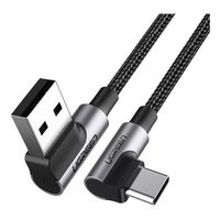 Cable Usb-c En Ángulo A Usb 2.0 A Ángulo Trenzado 1m
