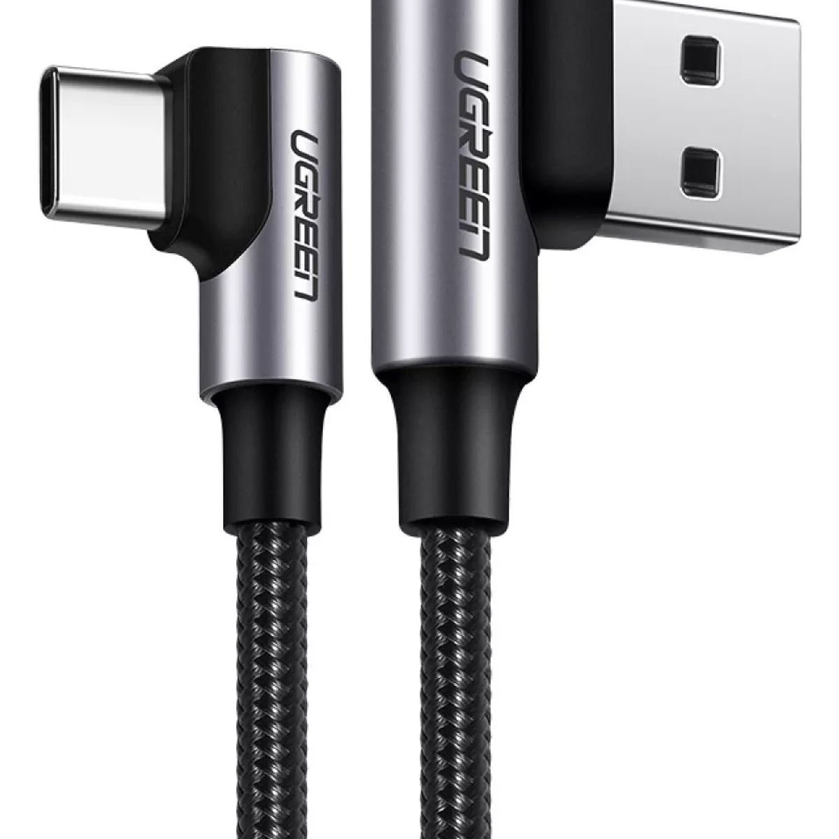UGREEN - Ugreen Cable Usb-c En Ángulo A Usb 2.0 A Ángulo Trenzado 1m