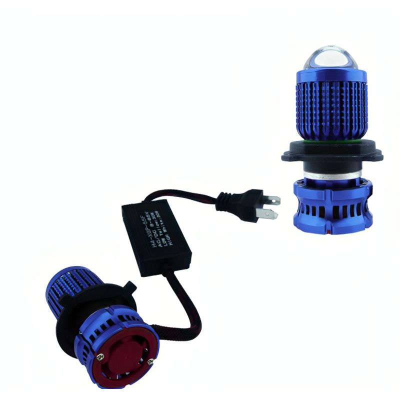 OEM - AMPOLLETA PARA MOTO H-4 LED DUO COLOR 50W LED LUPA