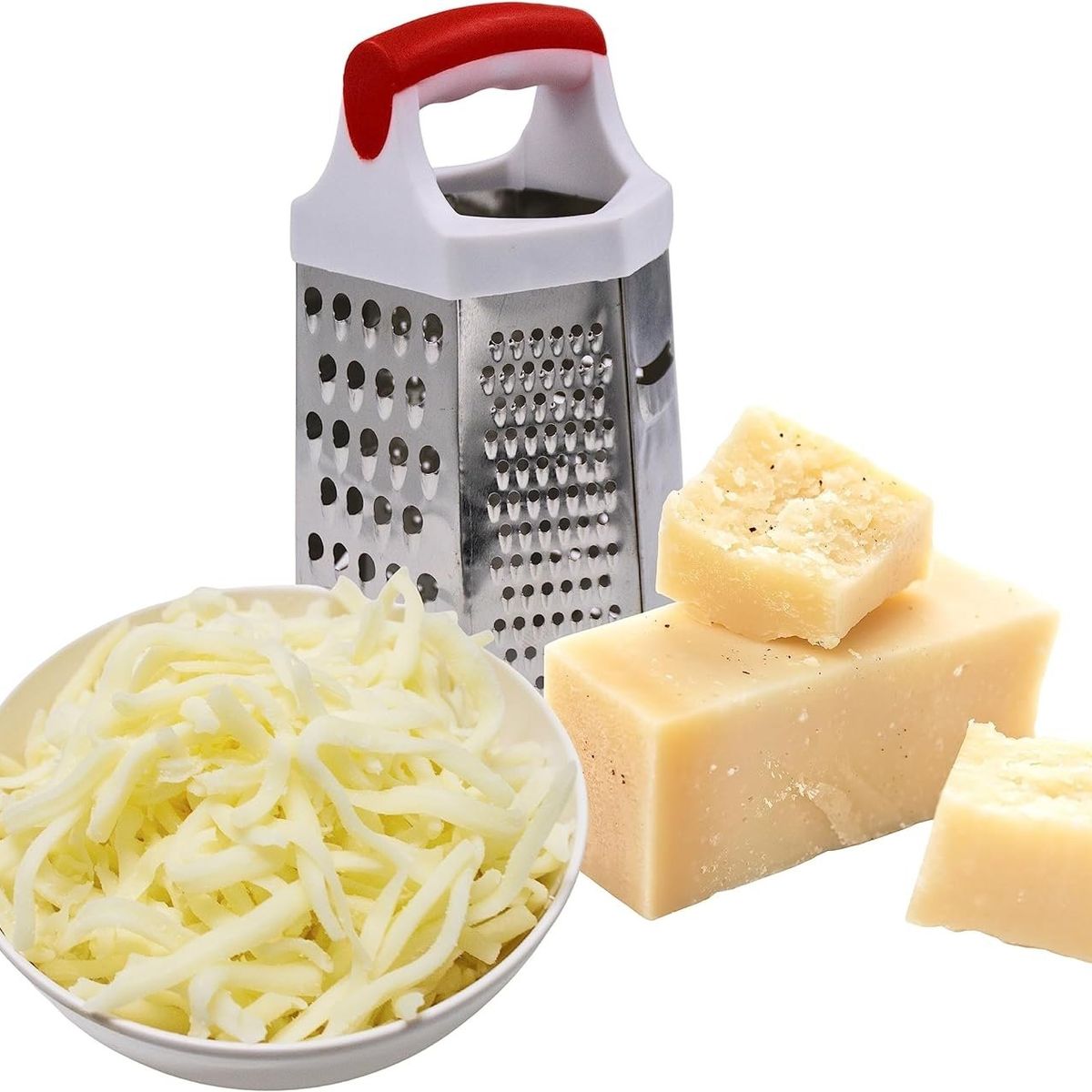 GENERICO - Rallador De Verduras Frutas Quesos Hexagonal 6 Caras Acero