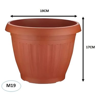 Imagen 2 del producto Pack 5 Maceteros Plástico Redondo Diametro 19cm N°19 Var