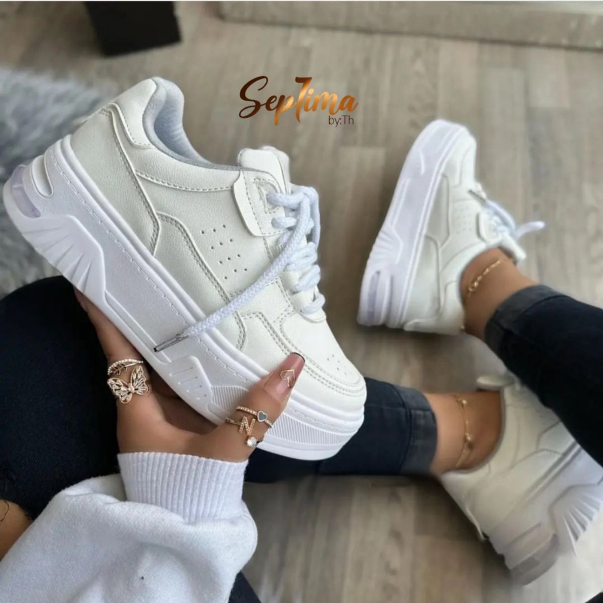 GENERICO - Zapatillas de Dama Calzado Deportivo de Mujer Tokio Blanco