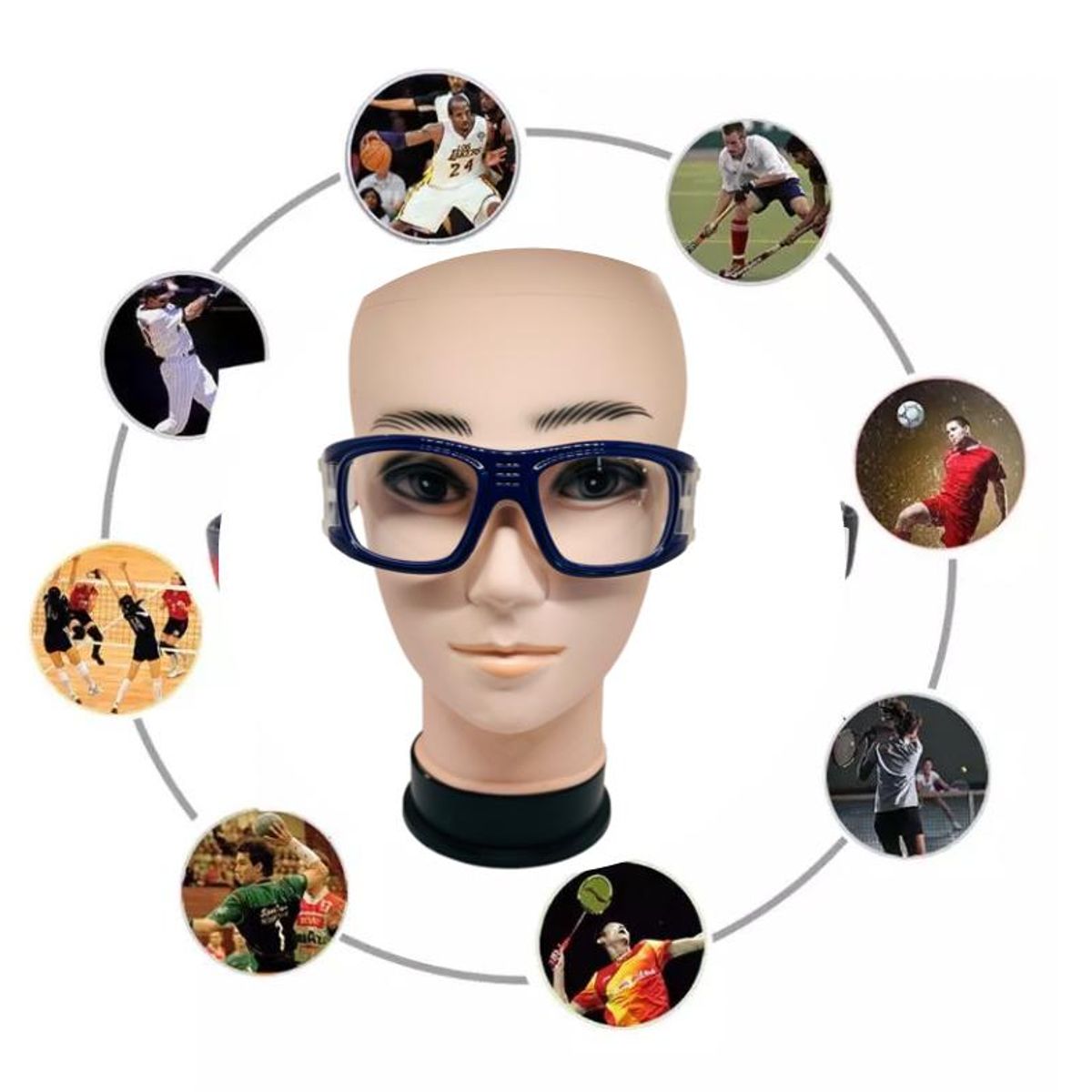 GENERICO - LENTES DEPORTIVO PARA HACER OPTICO ADULTO