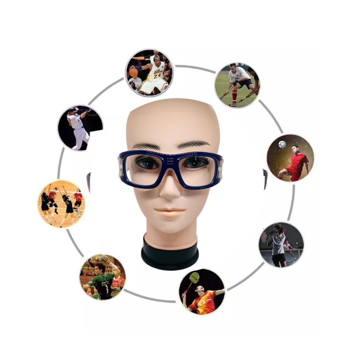 GENERICO - LENTES DEPORTIVO PARA HACER OPTICO ADULTO