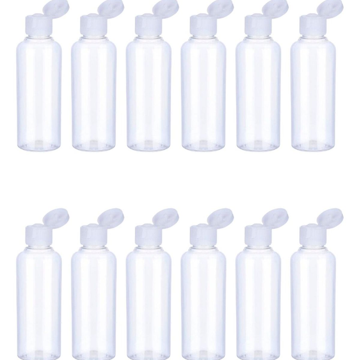 GENERICO - Set 12 Botella De Viaje Dispensadora 100 Ml Transparente