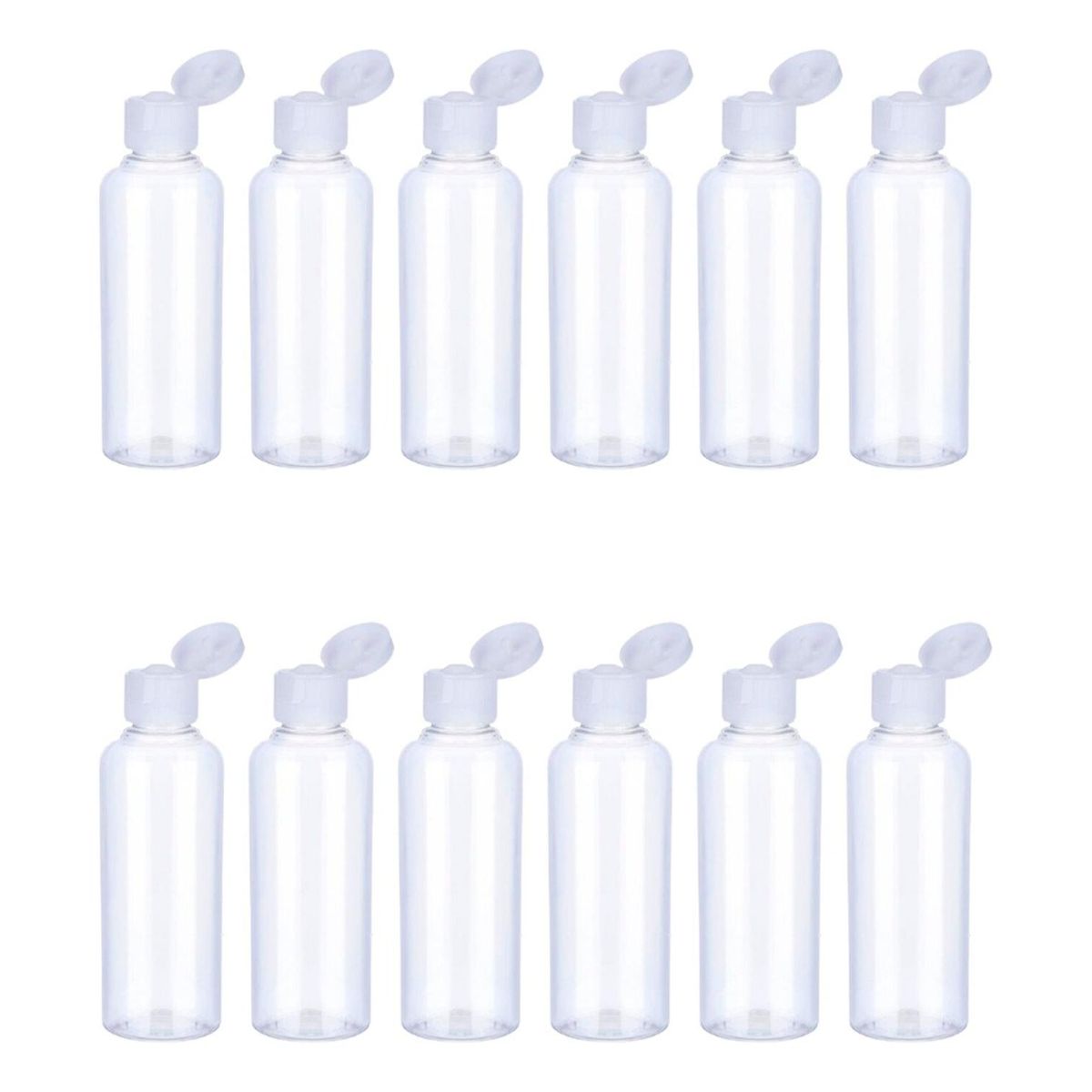 GENERICO - Set 12 Botella De Viaje Dispensadora 100 Ml Transparente