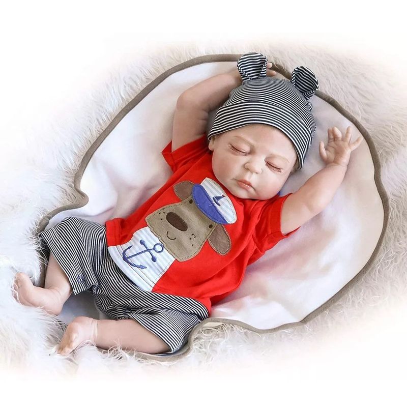 MUNDO MAGIA - Bebé Reborn Niño 100% Silicona 50 cm Incluye Accesorios