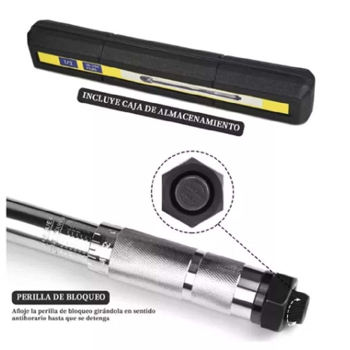 MUNDO MAGIA - Llave De Torque Torquímetro De Media 10-150 Lbs Profesional