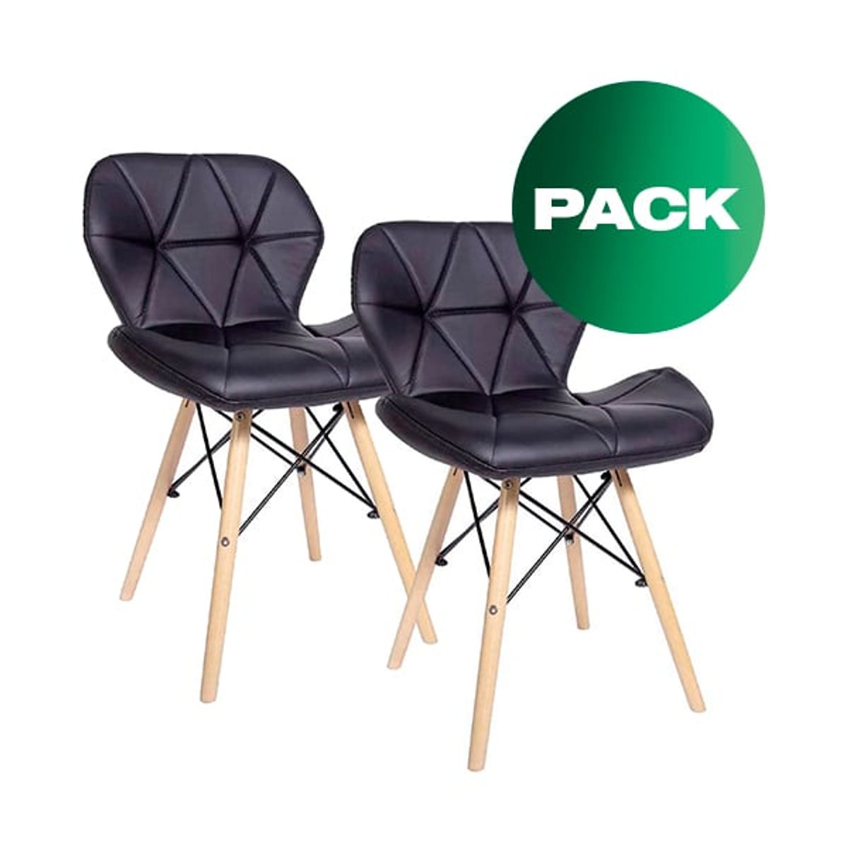 SDFIT - Set de 2x Sillas Eames radar aviador mariposa 5013-2