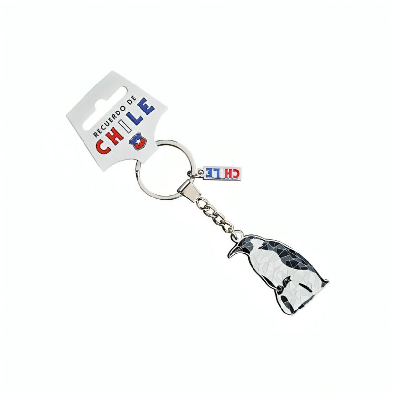 OEM - Llavero Metalico Mosaic Pingüinos
