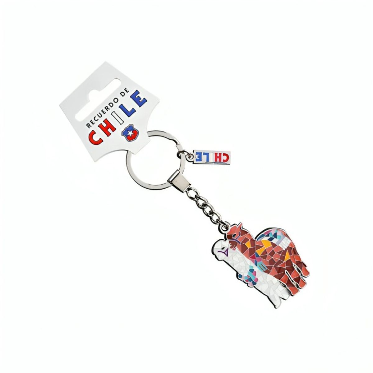 OEM - Llavero Metalico Mosaic Llamas