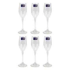 GENERICO - Set 6 Copas De Vidrio Cristal Champagne Vino 21Cm