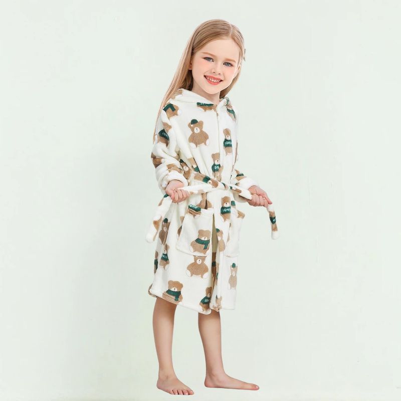 JUMP KIDS - Bata de Baño Capucha y Bolsillos Niño Polar Osos