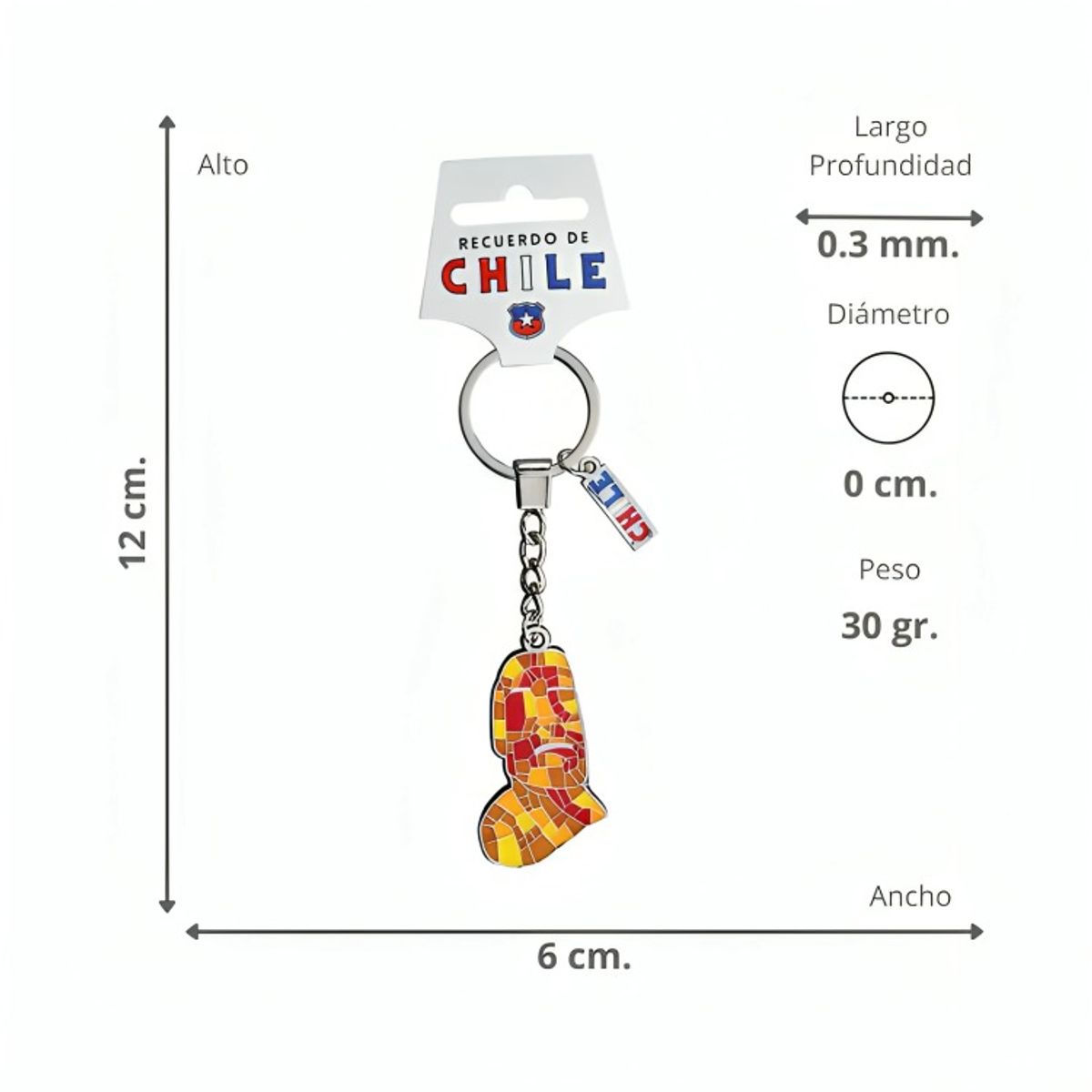 OEM - Llavero Metalico Mosaic Rapa Nui