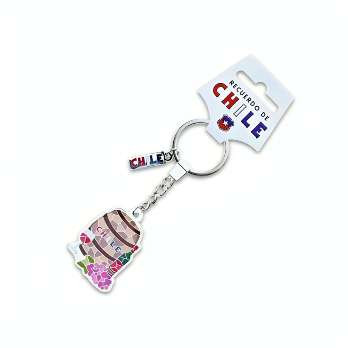 OEM - Llavero Metalico Mosaic Vino