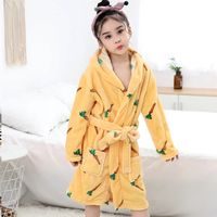 Bata de Baño Capucha y Bolsillos Niño Polar Zanahoria