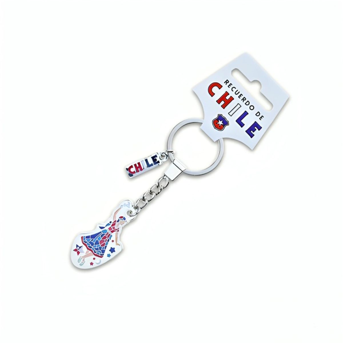 OEM - Llavero Metalico Mosaic Huaso Mujer