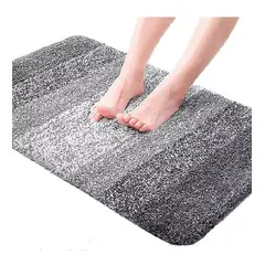 GENERICO - Alfombra De Baño De Microfibra Extrasuave Ultraabsorbente 323002 Gris