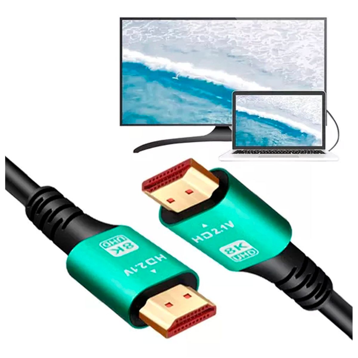ESHOPANGIE - Cable Hdtv 8k 60hz48gbps Hd21v De 3mts 7680x4320p
