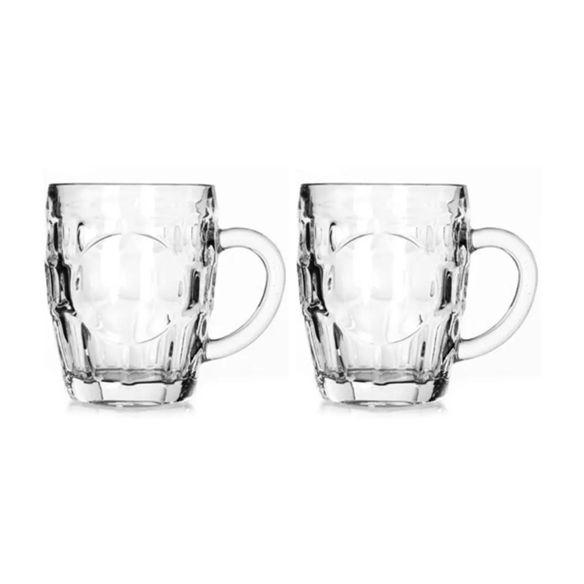 GENERICO - Set 2 Vasos Cerveceros De Vidrio 500ML