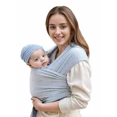 OEM - FULAR PORTABEBE ERGONOMICO ELASTICADO GRIS