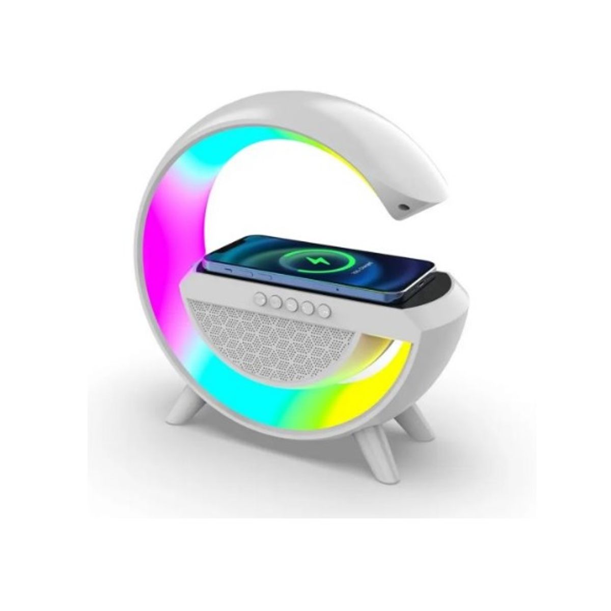 GENERICO - Lampara RGB Inteligente Parlante Cargador Inalambrica