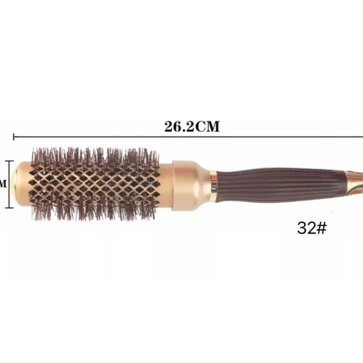 GENERICO - Cepillo Dorado Térmico Ceramic Brushing Alisado 32mm