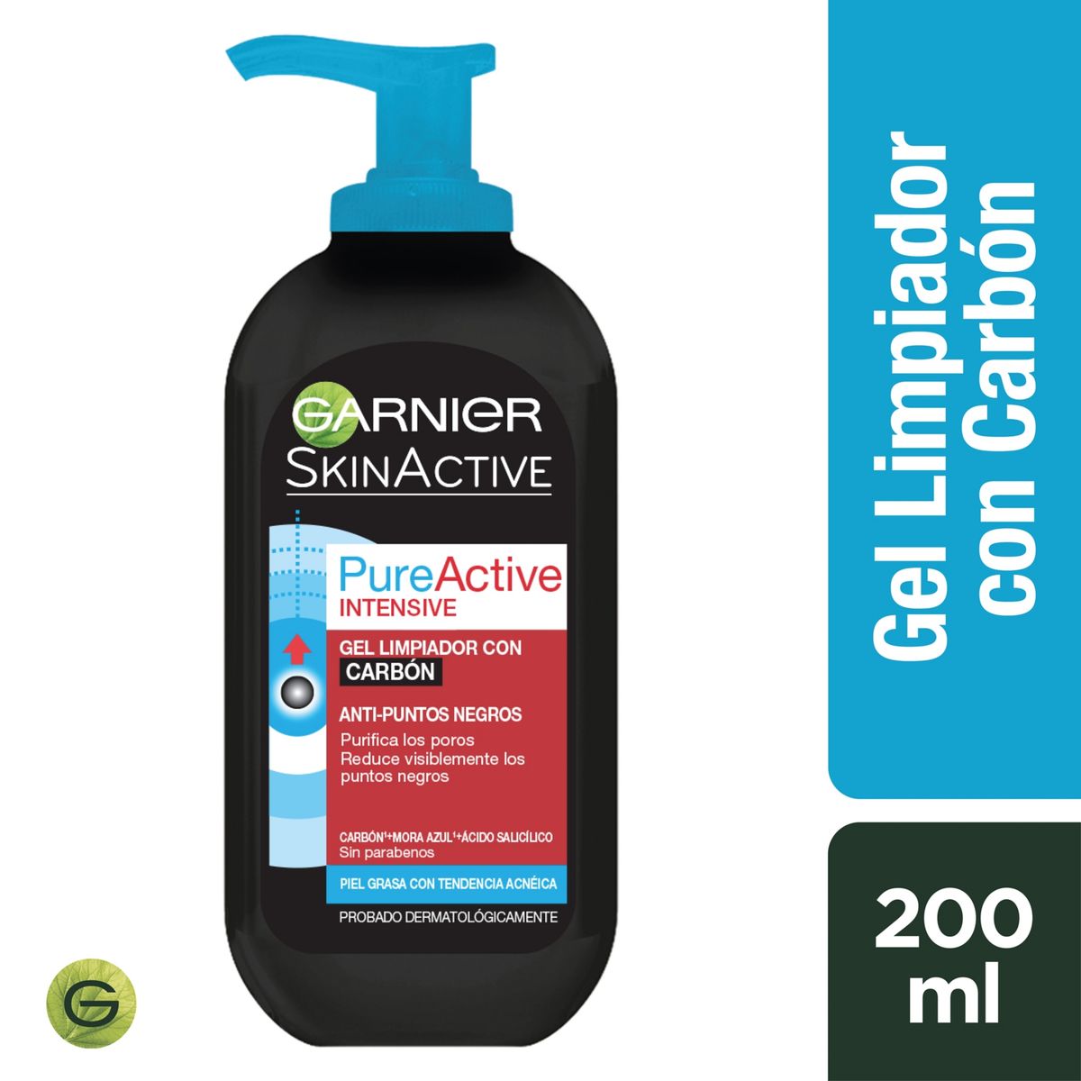 GARNIER - Gel Carbon Limpieza Pure Active 200Ml Garnier Skin Natural Face