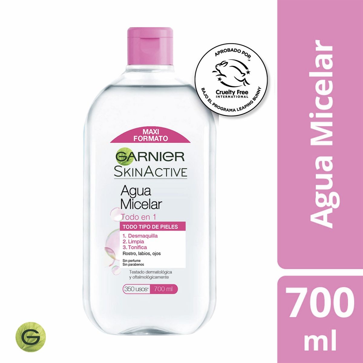GARNIER - Agua Micelar Todo En 1 Limpiadora 700 Ml Garnier Skin Face