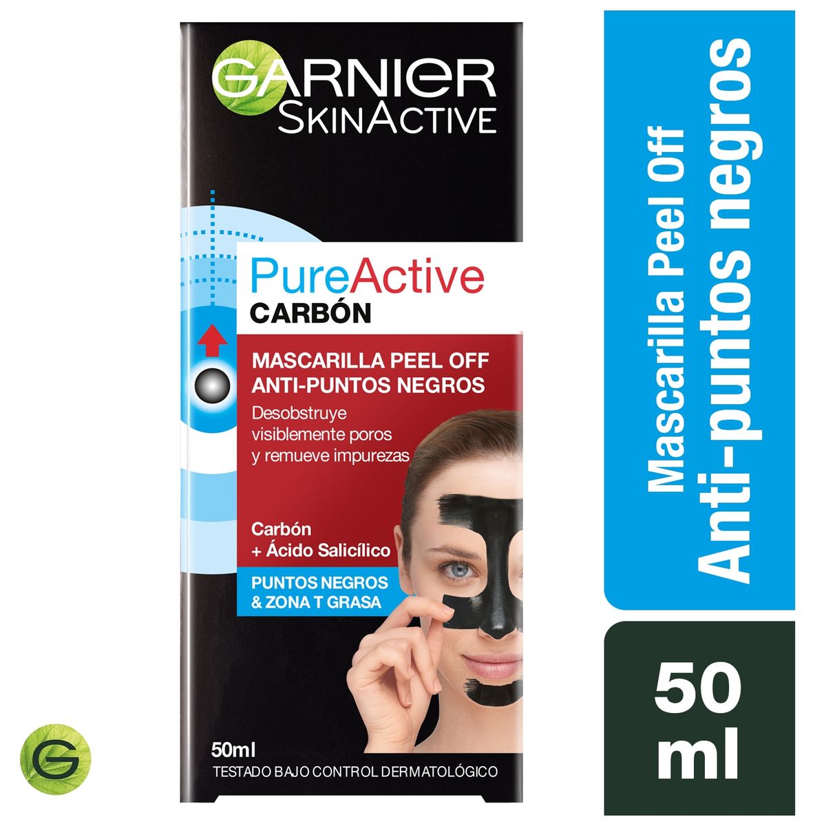 GARNIER - Máscara Peel Off Pure Active Garnier Skin Natural Face