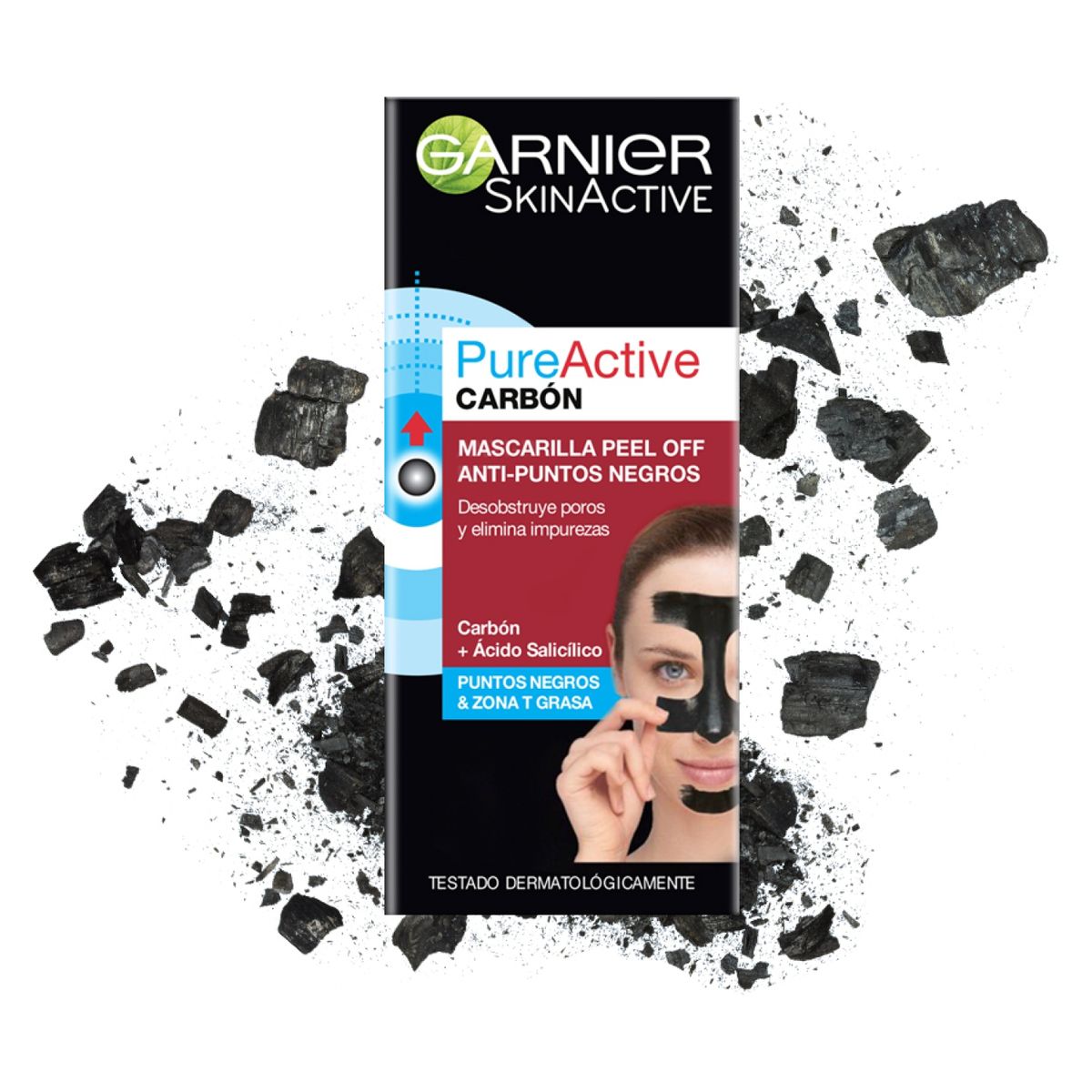 GARNIER - Máscara Peel Off Pure Active Garnier Skin Natural Face