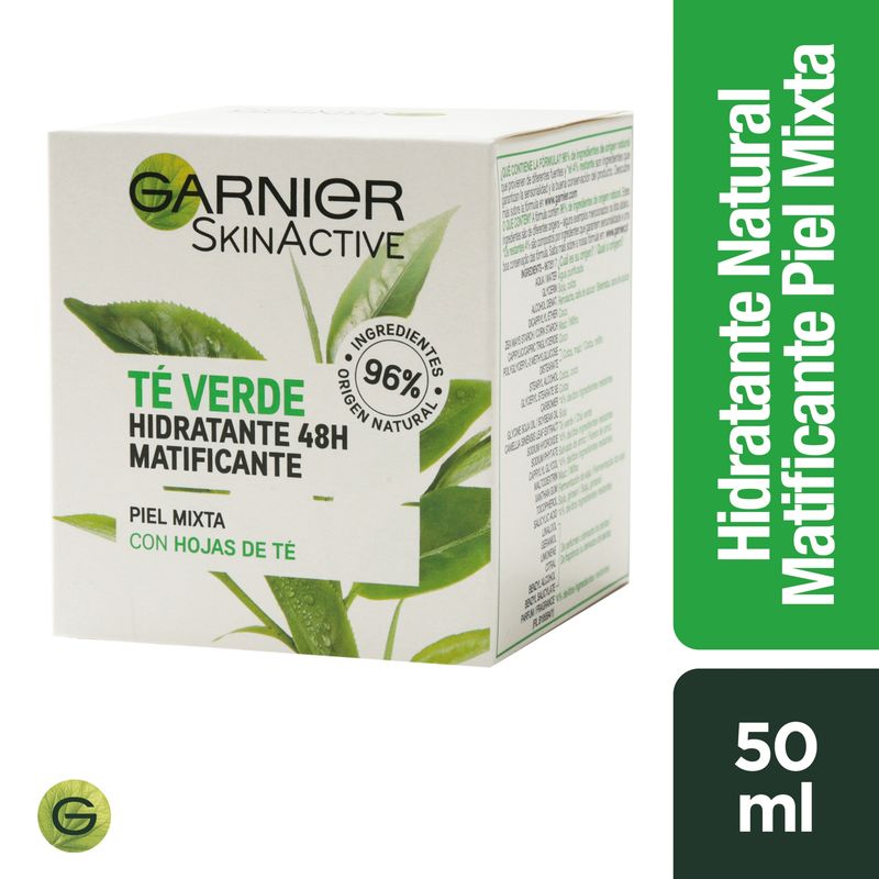 GARNIER - Crema Hidratante Natural Te Verde 50Ml Garnier Skin Natural Face