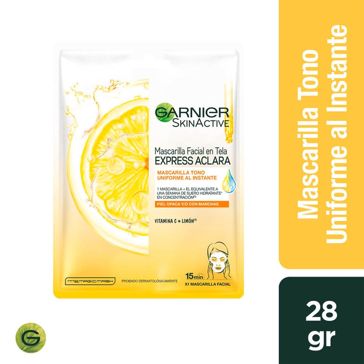 GARNIER - Mascara Hidra Tela Express Aclara Garnier Skin Natural Face