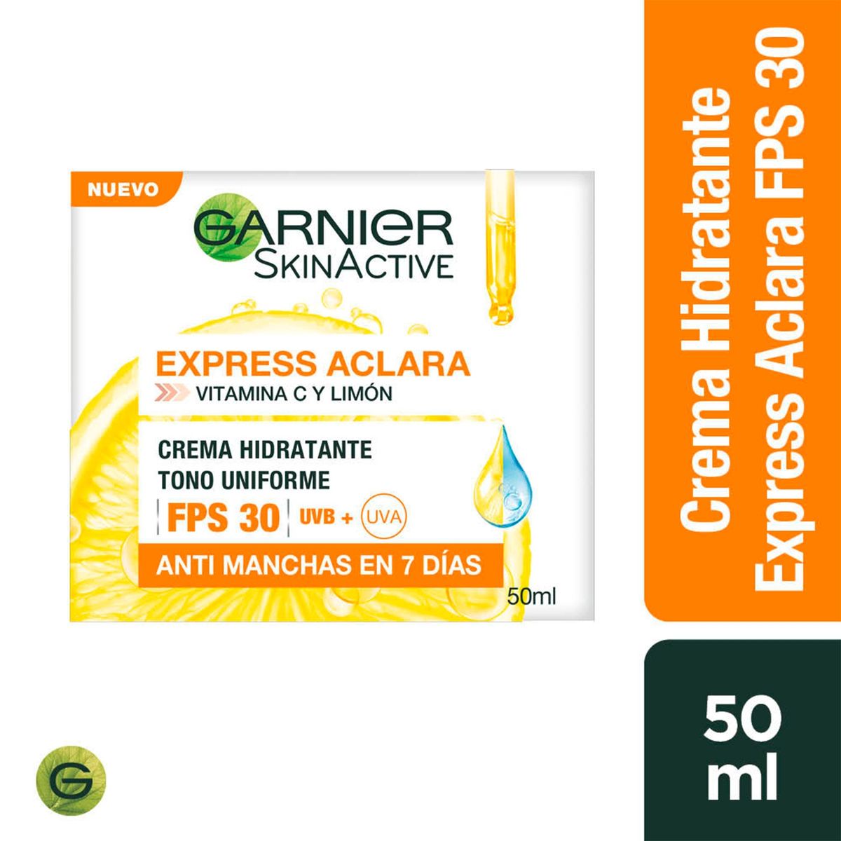 GARNIER - Crema Facial Antimanchas Express Aclara Spf 30 50 Ml Garnier