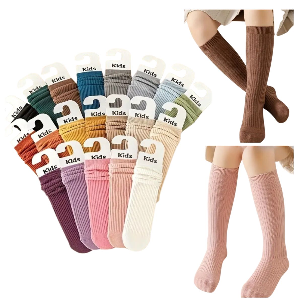 JUMP KIDS - Pack 3 Calcetines Largos Unicolor Niña Jump Kids Algodón