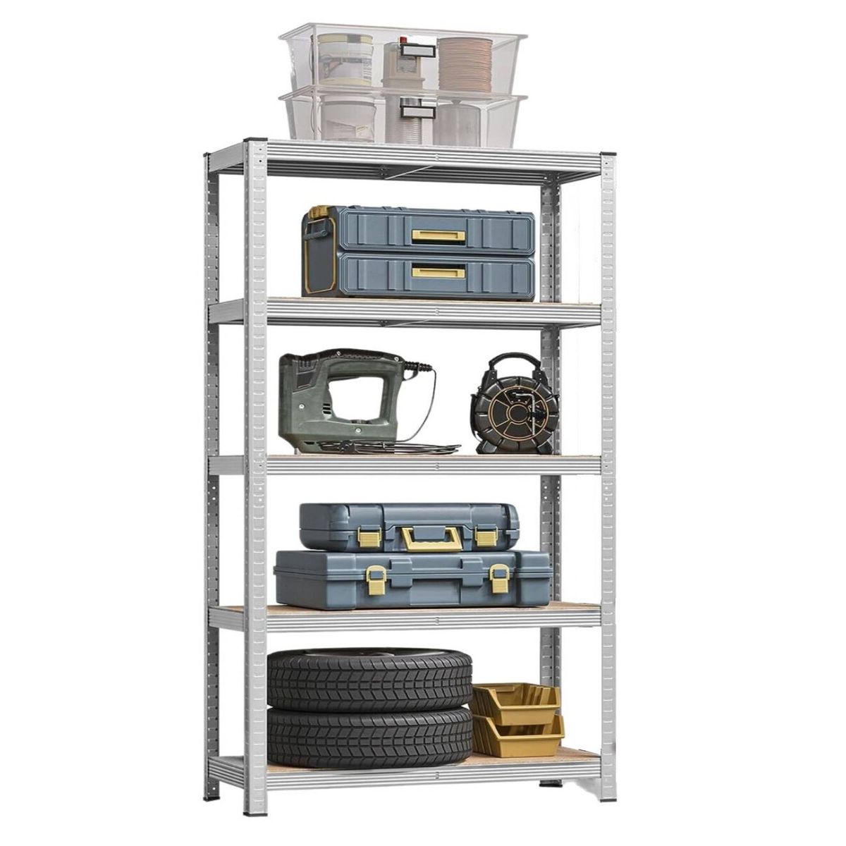 YEP S - Estante Metálico Armable 180x90x40 Armado Facil Sin Pernos Gris