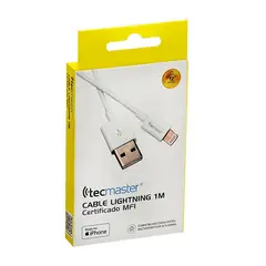 TECMASTER - Cable Usb Lightning 1mt Mfi