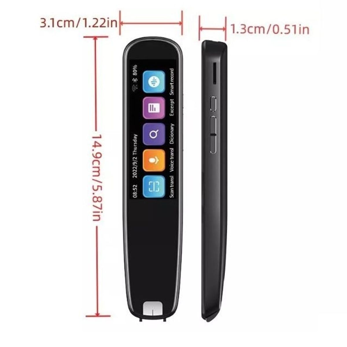 GENERICO - Lapiz Traductor Escaneo Inteligente S7 Soporta 131 Idiomas