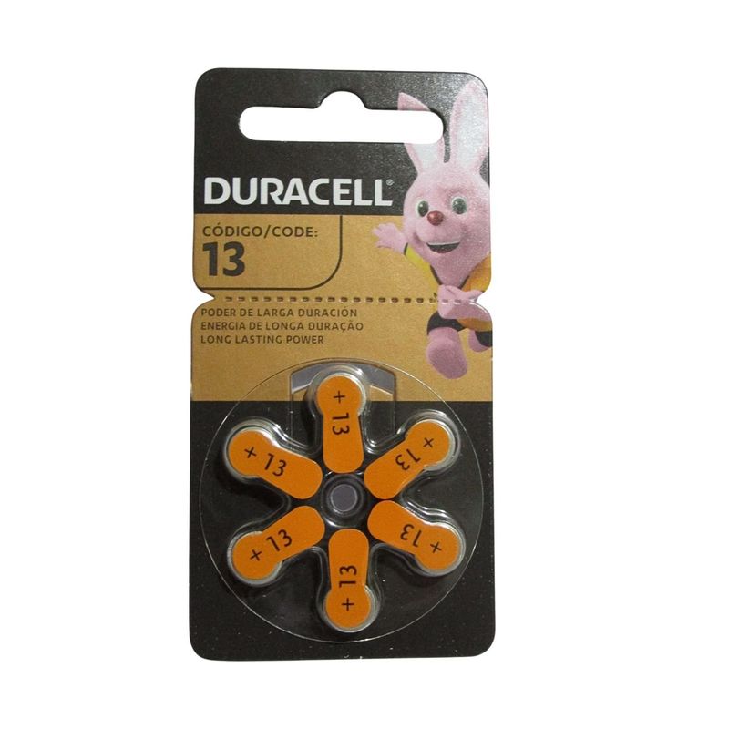 DURACELL - Pilas Auditivas Duracell Tamaño 13 paquete de 6 unidades.